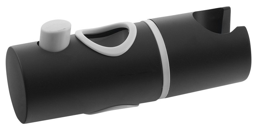 Držák pro sprchovou tyč 25mm, ABS/černá mat