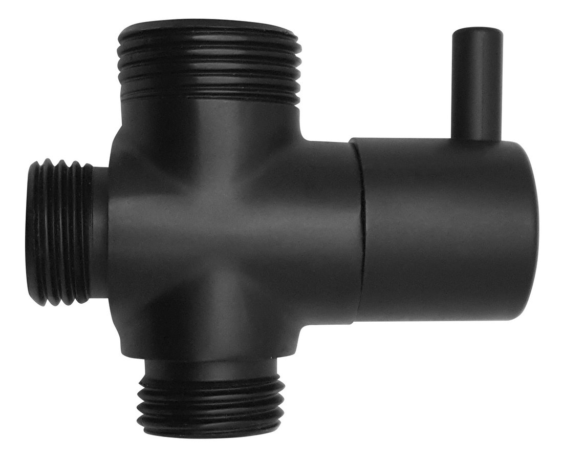 Přepínač sprchového sloupu M1/2"-M1/2"xM3/4" (SL435), černá mat NDSL435-3