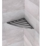 Photo: Beveled Edge Shower Corner Shelf 178x178 mm, ABS/stainless steel