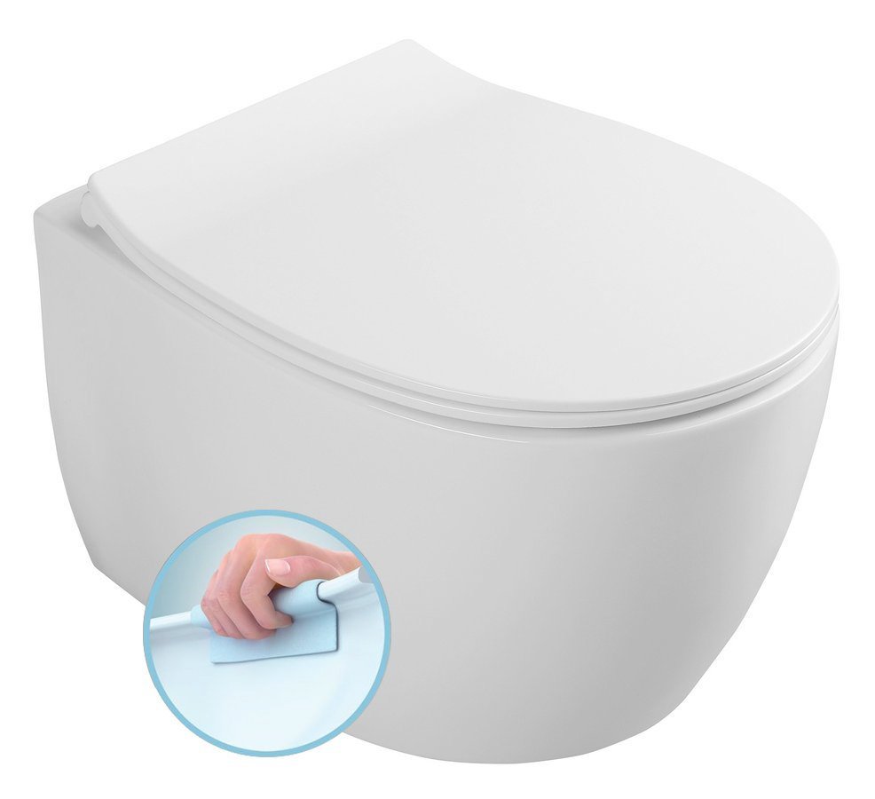 SENTIMENTI závěsná WC mísa, Rimless, 36x51cm, bílá 10AR02010SV