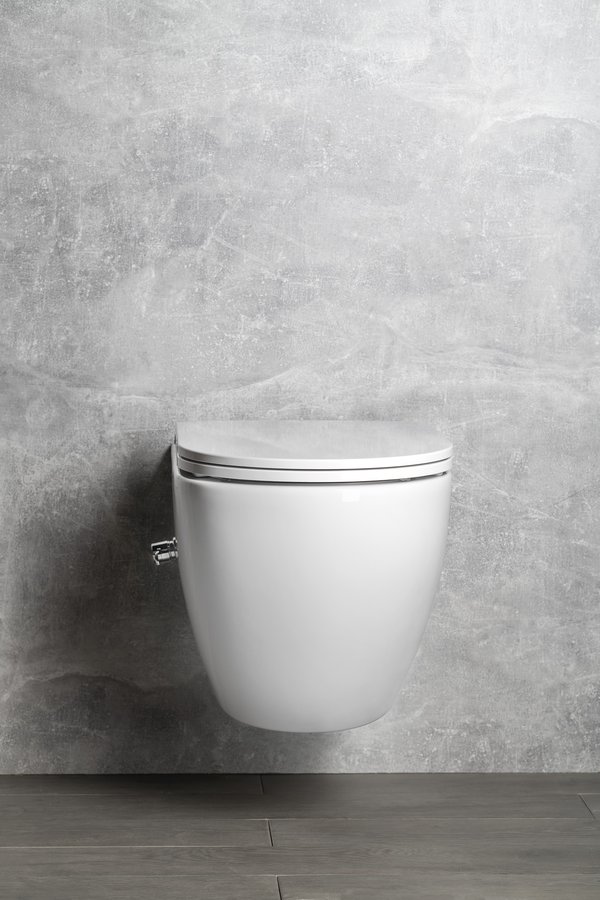 Isvea INFINITY CLEANWASH závěsná WC mísa, integrovaný ventil a bidet. sprška, Rimless, 36,5x53cm, bílá 10NFS1001I