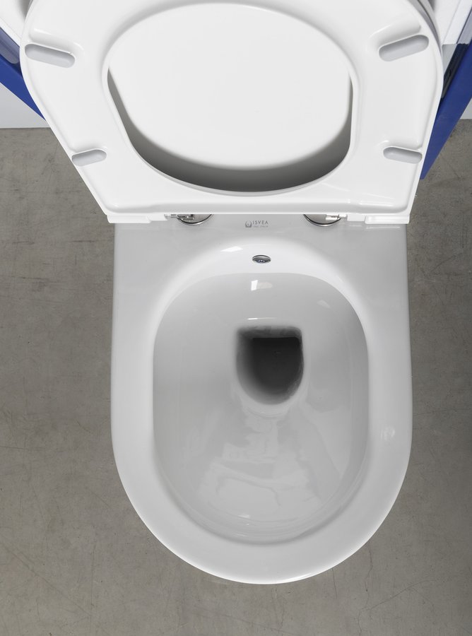 Isvea INFINITY CLEANWASH závěsná WC mísa, integrovaný ventil a bidet. sprška, Rimless, 36,5x53cm, bílá 10NFS1001I