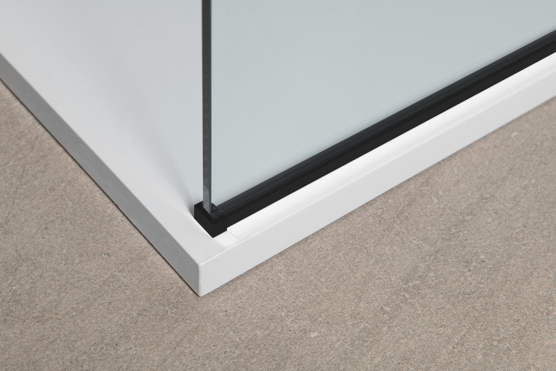 Polysan MODULAR SHOWER BLACK jednodílná zástěna pevná k instalaci na zeď, 900 mm MS1-90B