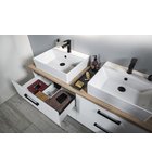 Photo: VEGA bathroom furniture set, width 125 cm, white/platinum oak
