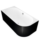 Photo: ASTRA L MONOLITH asymmetrische Badewanne 160x75x60cm, weiß/schwarz