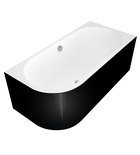 Photo: ASTRA R MONOLITH Asymmetric Bath 160x75x60cm, White/black