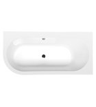 Photo: ASTRA R MONOLITH asymmetrische Badewanne 160x75x60cm, weiß/schwarz