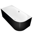 Photo: VIVA L MONOLITH asymmetrische Badewanne 180x75x60cm, weiß/schwarz