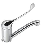 Photo: HOFFER Washbasin Mixer Tap without Pop Up, Swivel Spout,  Medical lever, chrome