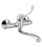 Photo: BARON Wall Mounted Mixer Tap, 150mm spacing, Medical lever, chrome