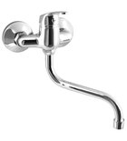 Photo: AQUALINE 35 wall-mounted mixer, 100mm spacing, S-spout, chrome