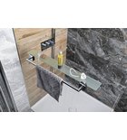 Photo: X-SQUARE Glass shelf with towel holder for ARCHITEX LINE shower screens, chrome