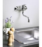 Photo: AQUALINE 35 wall mounted mixer tap, S-spout, chrome