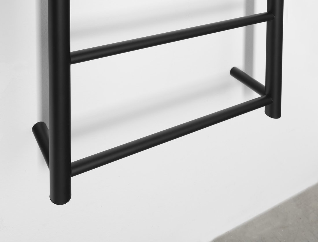 Sapho SHICK nástěnný sušák ručníků 500x1344 mm, kulatý, černá mat SH500B