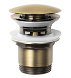 Photo: Washbasin waste 5/4“, click-clack, big plug, 30-45mm, dark bronze