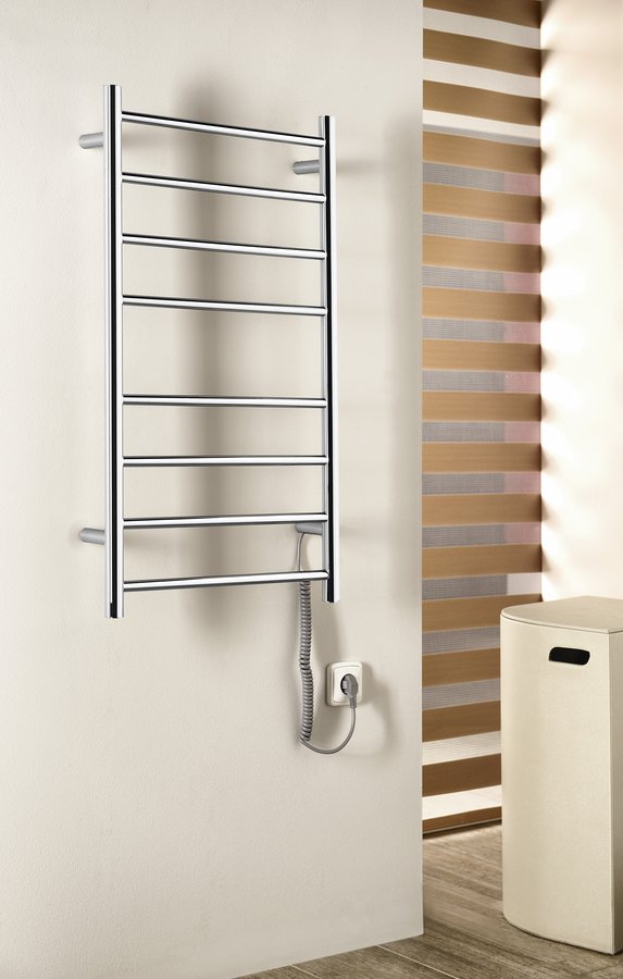 Sapho REDONDO elektrický sušák ručníků, kulatý, 500x900 mm, 75 W, nerez lesk ER220V