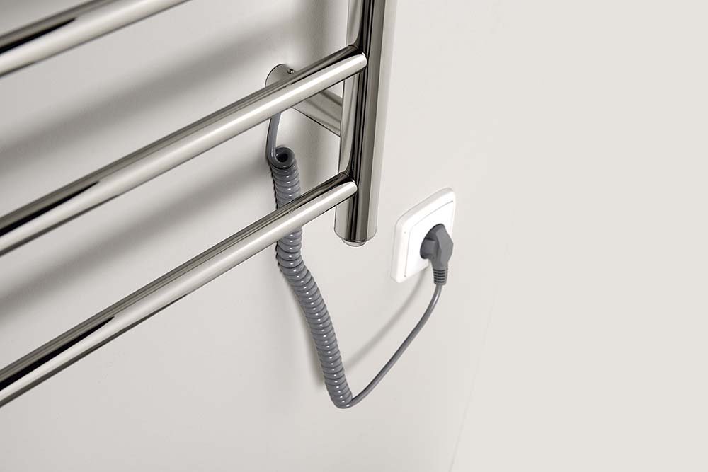 Sapho REDONDO elektrický sušák ručníků, kulatý, 630x1160 mm, 130 W, nerez lesk ER230V