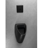 Photo: SCHWARN BLACK Ceramic Urinal, back water inlet, bottom outlet, black