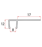 Photo: Satz vertikaler Dichtungen für 8/8mm Glas, 2000 mm