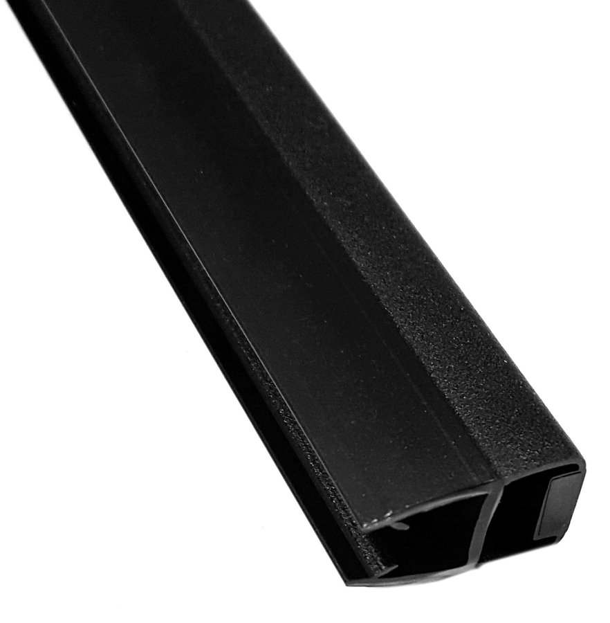 Gelco Magnetické těsnění ploché, sklo 8mm, 2000mm, černá NDGVB02