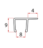 Photo: Vertical seal for 8mm glass, 2000mm