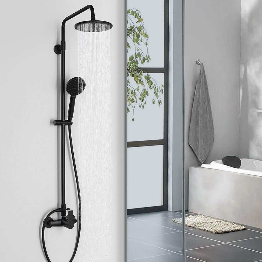 Sapho PAX sprchový sloup s pákovou baterií, černá XA139/15