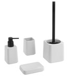 Photo: BRANCO set of bathroom accessories, white