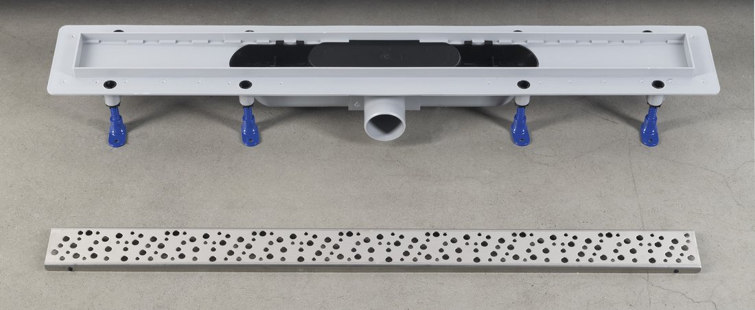 Aqualine MARMI podlahový žlab s nerezovým roštem, L-910, DN50 1702-90