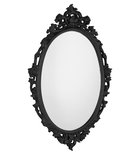Photo: DESNA oválné zrcadlo ve vyřezávaném rámu, 80x100cm, černá
