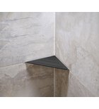 Photo: SMART corner shelf for tiled surfaces, 297x15x210mm, black mat