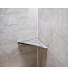 Photo: SMART corner shelf for tiled surfaces, 297x15x210mm, polished stainless steel