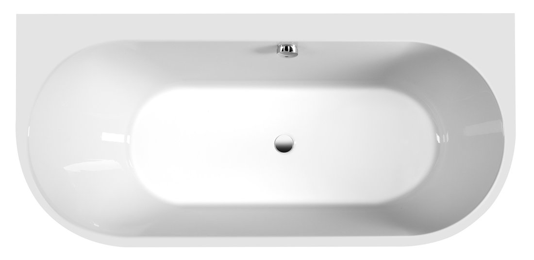 Polysan ASTRA DL MONOLITH nástěnná stojící vana 160x75x60cm, bílá 33611MDL