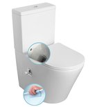 Photo: PACO RIMLESS kompakt WC ze zintegrowaną baterią i prysznicem bidetowym, odpływ uniwersalny
