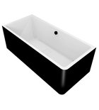 Photo: MARLENE CURVE L MONOLITH Rectangular bath 195x85x63cm, white/black