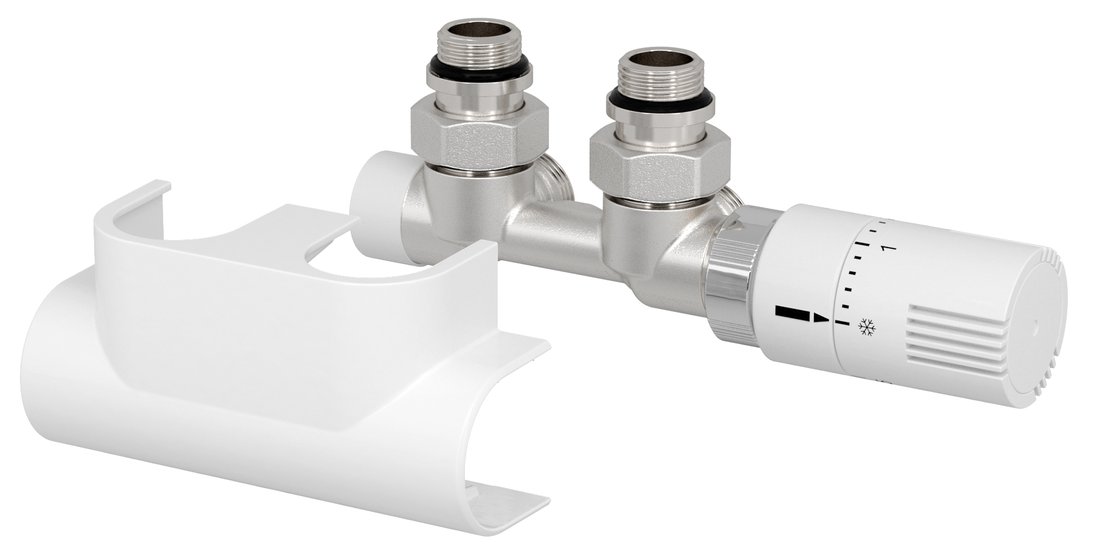 Aqualine TOP 50 připojovací sada termostatická pro středové připojení, pravá, bílá CP9720S
