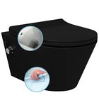 Photo: AVVA CLEANWASH Wall Hung Toilet incl. Tap and Bidet spray, Rimless, 35,5x53cm, black matt
