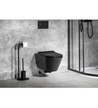 Photo: AVVA Hänge-WC, mit Armatur und Bidetbrause, Rimless,35,5x53cm, schwarz matt