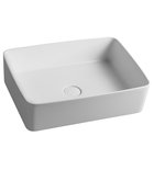 Photo: THIN washbasin for countertop, Rockstone 50x37 cm, white matt