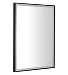 Photo: SORT zrcadlo s LED osvětlením 60x80cm, senzor, fólie anti-fog, 3000-6500°K, černá mat