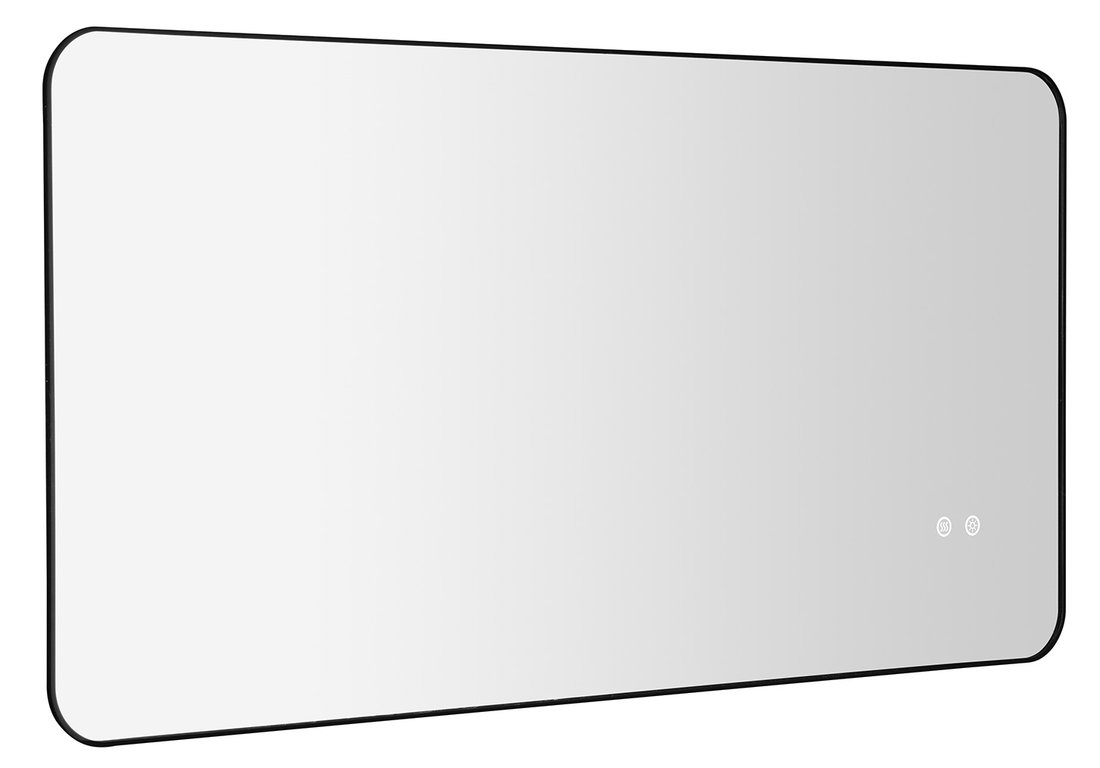 SHARON LED podsvícené zrcadlo 120x60cm, senzor, fólie anti-fog, 3000-6500°K, černá mat
