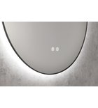 Photo: SHARON okrúhle LED podsvietené zrkadlo, ø 70cm, senzor, fólia anti-fog, 3000-6500°K, čierna mat