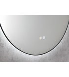 Photo: SHARON okrúhle LED podsvietené zrkadlo, ø 80cm, senzor, fólia anti-fog, 3000-6500°K, čierna mat