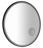 Photo: TARAN kulaté zrcadlo s LED osvětlením ø 80cm, kosm.zrcátko, senzor, fólie anti-fog, 3000-6500°K, černá mat