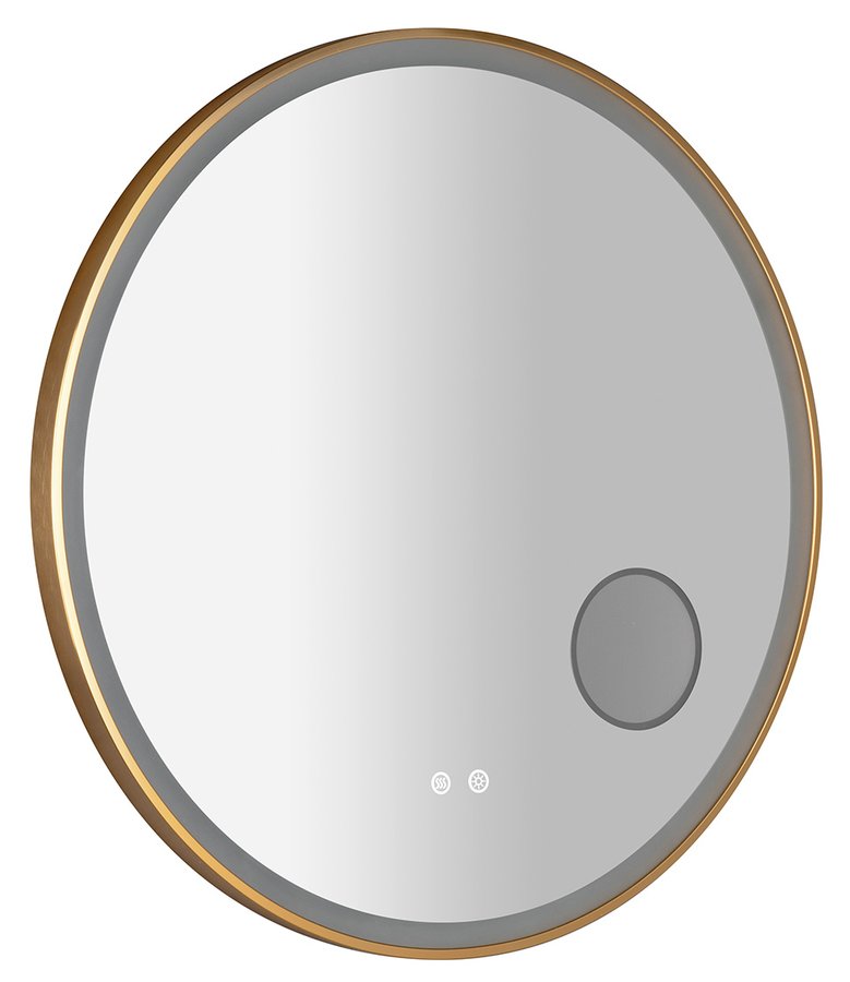 TARAN kulaté zrcadlo s LED osvětlením ø 80cm, kosm.zrcátko, senzor, fólie anti-fog, 3000-6500°K, sunset