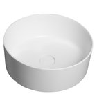 Photo: THIN washbasin for countertop, Rockstone Ø 38 cm, white matt