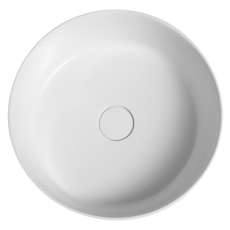 Sapho THIN umyvadlo na desku, Rockstone, Ø 38 cm, bílá mat WN548