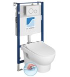 Photo: ABSOLUTE Rimless wall-hung WC with concealed cistern and Schwab button, white