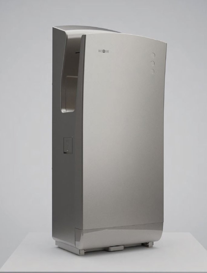 NOFER V-JET INOX bezdotykový tryskový osoušeč rukou 220-240V, 1650W, 300x730x222mm, nerez mat 01330.S