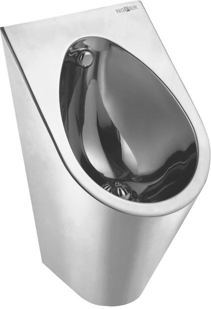Urinál se zakrytým přívodem vody 360x600x395 mm, nerez mat