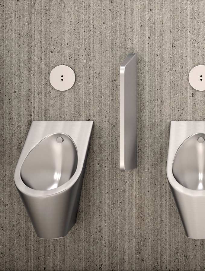 NOFER Urinál se zakrytým přívodem vody 360x600x395 mm, nerez mat 13004.S